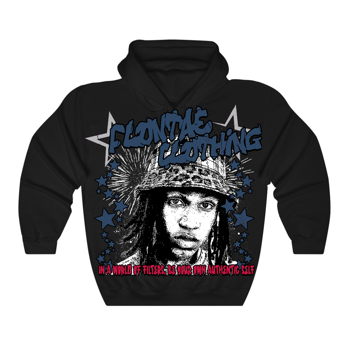 French Blue 12s Flontae Hoodie Be Yourself Graphic